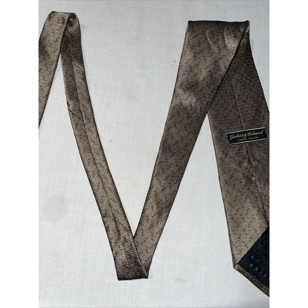 Graham & Lockwood Men’s Dress Tie Size 56” Pewter Business Formal